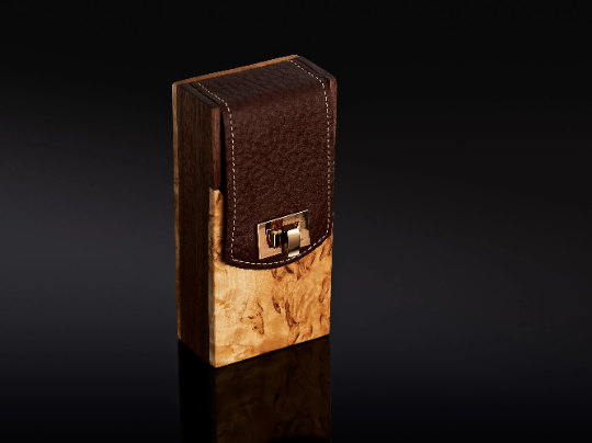 Pocket Tissue Box Cover made of Karelian Birch Burl Wood