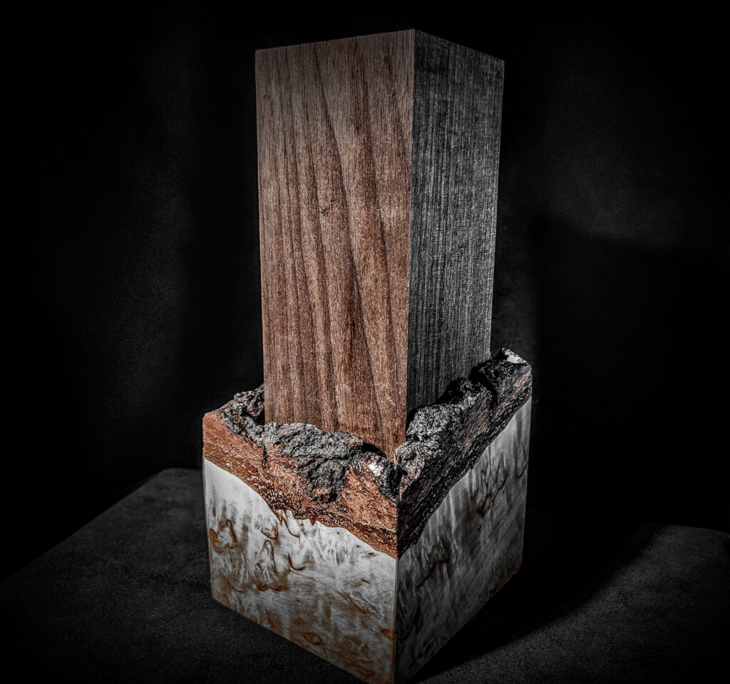 Crafted Keepsake Urn made of Karelian Birch Burl Wood by Warenoff