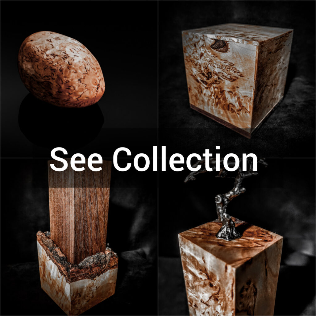 Handcrafted Keepsake Urn for Ashes in Karelian Birch Burl Wood