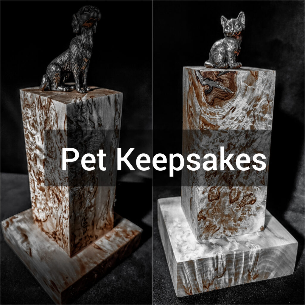 A handcrafted wooden dog ashes keepsake urn with a unique design, serving as a pet memorial. This small dog urn is made of high-quality wood and features intricate craftsmanship. The urn provides a beautiful and personalized pet keepsake for preserving the ashes of your beloved dog. A perfect tribute and a lasting memory for your faithful companion
