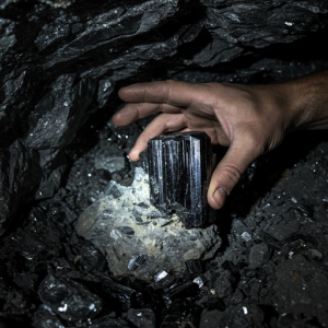 black tourmaline crystal