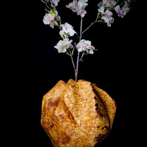 One-of-a-kind Burl Wood Vase made of Karelian Birch